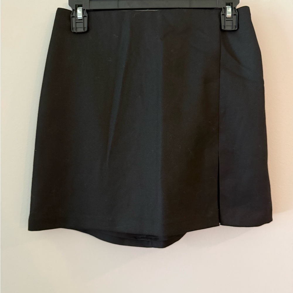 Sunday Best Black Mini Skirt with Side Slit
